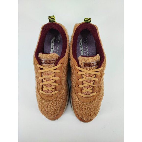 Skechers Men's Go Walk Arch Fit Snow Bound Tan Sherpa Sneaker Size 8.5 US - Picture 4 of 8